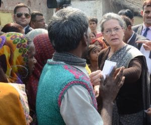Sonia Gandhi in Raebareli.