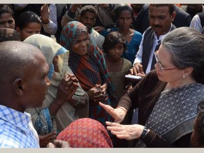Sonia Gandhi in Raebareli.