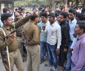 Students got beaten in lucknow.