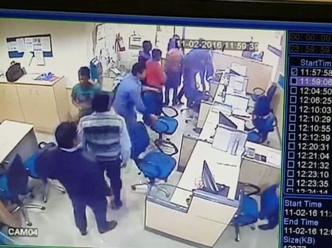 violence in bank