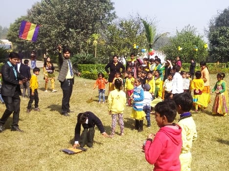 Spring festival of youth and children flying kites