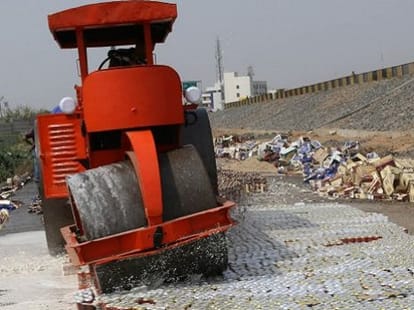 Janta's Buldozer on Alcohol in Gujrat