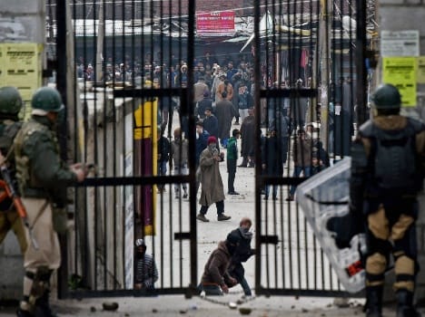 Violent protests in the old city of Srinagar