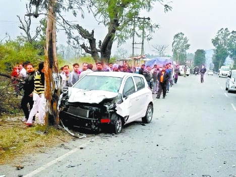 one died in accident near paonta sirmour.