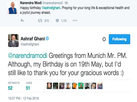 pm narendra modi tweet about birthday wishes to ashraf ghani viral on social media