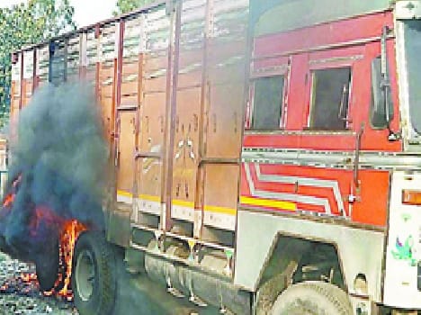 Nhtur fire truck parked on road