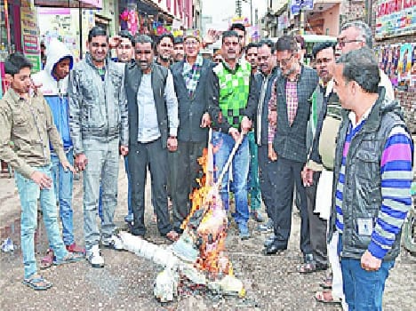 JNU burnt effigies of