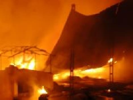 Fire in Foam factory