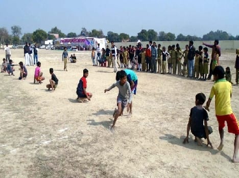Nitin Bharti in the long jump and was successful