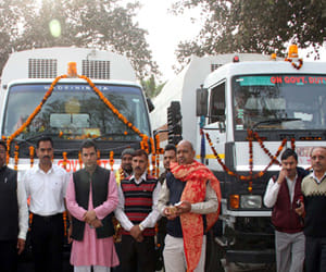 These sweeping machines will clean the streets