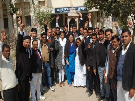 Fellow advocates for justice filled shout