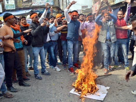 Hindu groups about the case demonstrated JNU