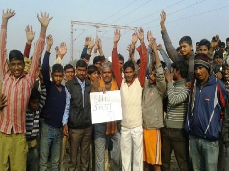 The villagers stopped the construction of the railway corridor