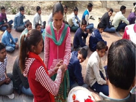 The farewell ceremony in Sarvodaya Inter College