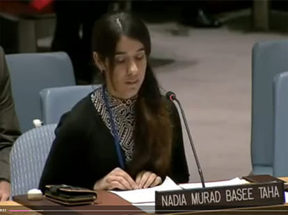 Nadia Murad describes moment her family were massacred