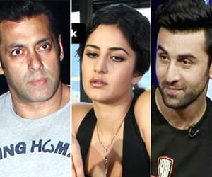 Salman Khan in between Katrina Kaif-Ranbir Kapoor 