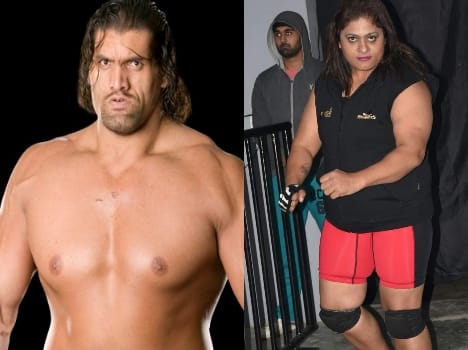 the great khali student bulbul Boom in wrestling.