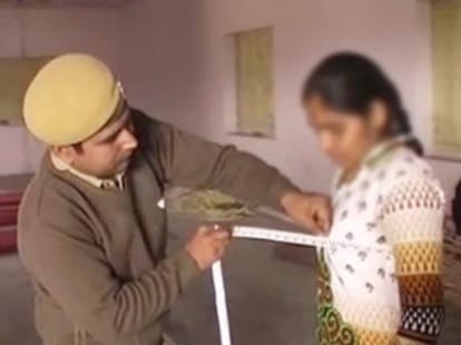 Man employee done Physical metering of women candidates