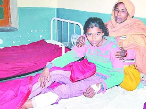 girl shot in pleasure firing