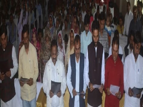District panchayat president and members instal