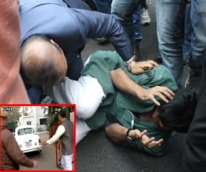 op sharma reaches tilak marg police station after police summons him in patiala house court scuffle