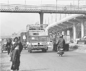 road not safe fpr pedestrians in faridabad