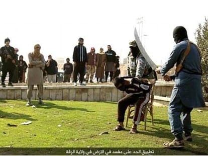 ISIS execute a 15-year-old boy by beheading after he is caught listening to western music in Iraq 