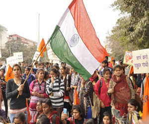 abvp march against jnu row in gurgaon