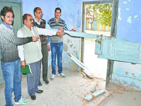 Block office vandalized