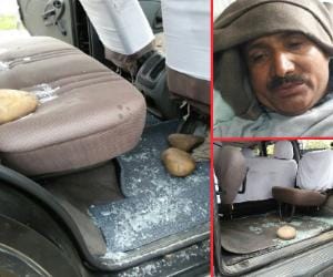 The police team drove