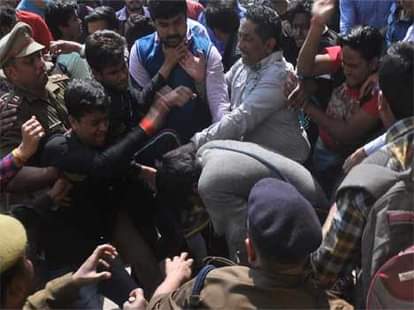 jnu row clash among student of different student wings