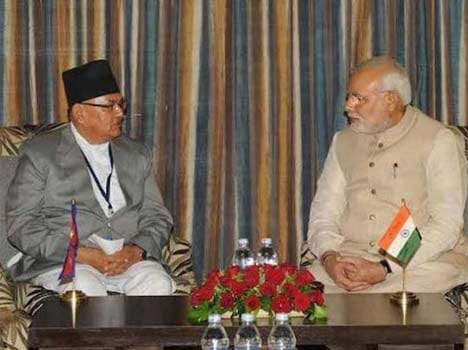 nepal prime minister visit to india Khadga Prasad Sharma Oli 