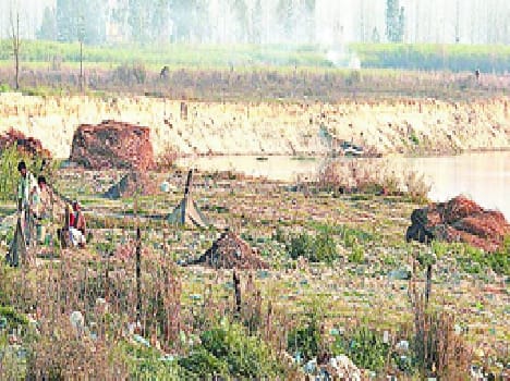 Clean and serene river became an obstacle to land mafia