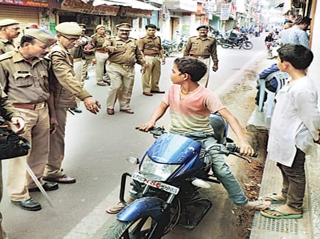 The captain walked the streets with cops