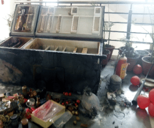 Doctor family afraid of fire, did not get help.