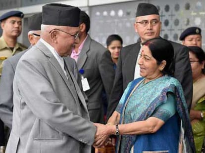 Nepalese Prime Minister Khadga Prasad Sharma Oli in india