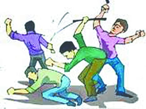 ameen blindfolded by villagers