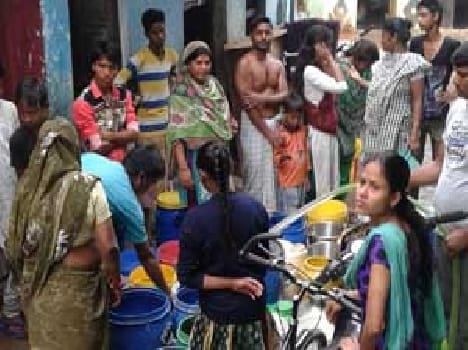 People who are suffering from water shortage