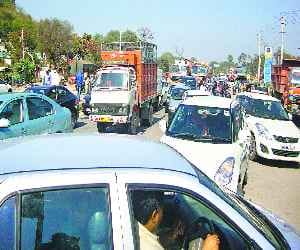 jat protest for reservation: 5 hours jam in kalka shimla highway