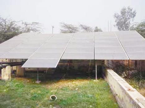 Solar panel closed, rural upset