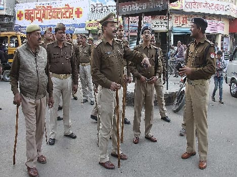 Many police stations By foot march