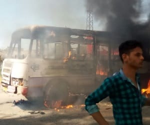 students who burnt buses are not eligible for any job