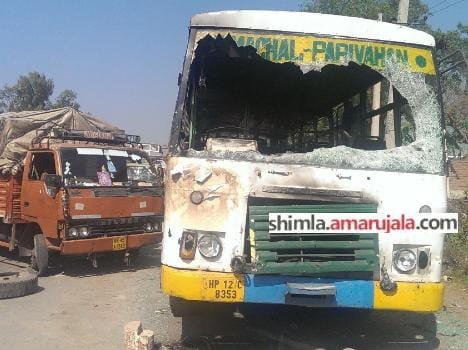 jat reservation, fire in hrtc buses and truck.