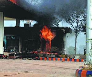 jat protest, 26 petrol pump of haryana state fired 