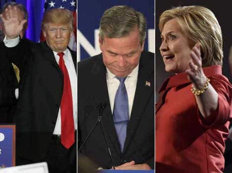 us presidential election, zeb bush , hilary and donlad trump