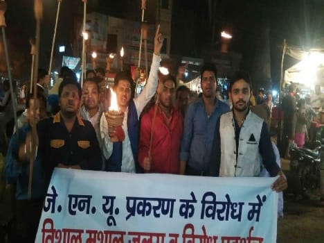 candle march on jnu dispute