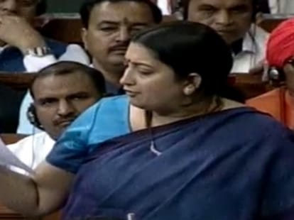 smiriti irani gave statement in loksabha on rohit vemula issue