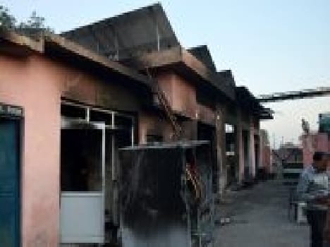 education city in now burned building  