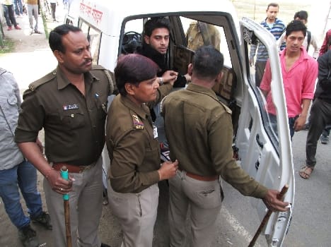 GF college gate assault against flirting
