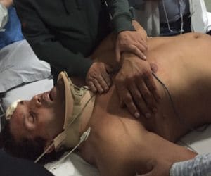 three wrestler attack on khali.